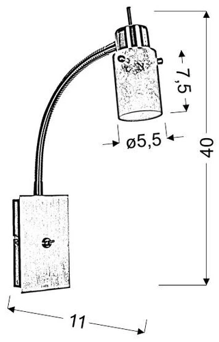 Moderní nástěnné svítidlo Frozen CANDELLUX s ohebným ramenem do ložnice a obývacího pokoje nastavitelné