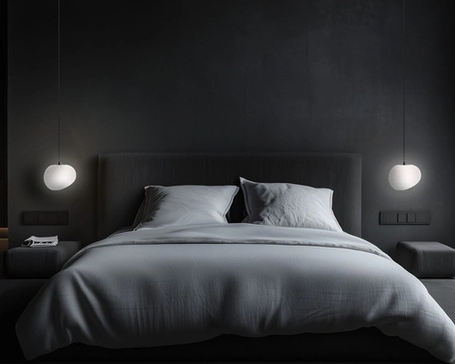 Závěsná lampa STONES černá 20cm 1x40W E27 bílý difuzor