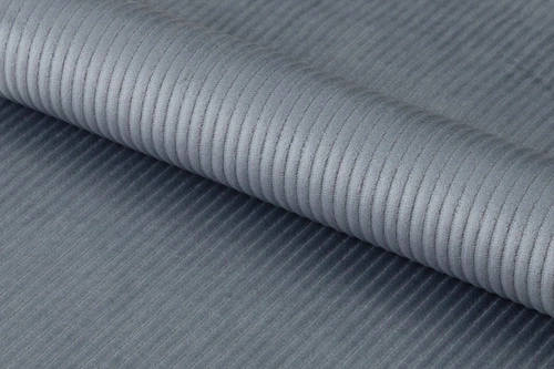 Čalouněná jídelní židle Ines šedý manšestr Actona moderní na černých nohách