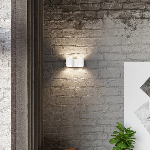 Nástěnné svítidlo ORBIS 2 bílé moderní dvojité do obýváku ložnice chodby Sollux