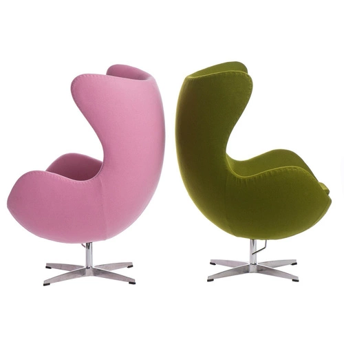 Otočná houpací křeslo ušák Egg D2.DESIGN zelený kašmír moderní do obýváku