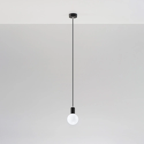 Závěsné svítidlo EDISON černé moderní jednoplamenné do obýváku a nad kuchyňský ostrůvek 106 cm