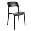 Jídelní a zahradní židle Flexi černá plastová stohovatelná moderní Intesi