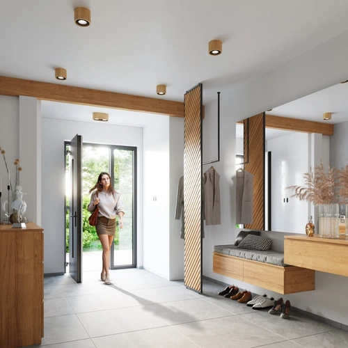 Stropní svítidlo BASIC 2 skandinávské dřevěné do obýváku a kuchyně SOLLUX LIGHTING