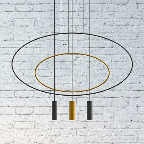 Závěsné svítidlo Holar černé kovové moderní do obýváku a nad stůl 81 cm Thoro