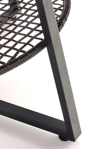 Kulatý konferenční stolek Florence 80 cm skandinávský dub s policí do obýváku Intesi