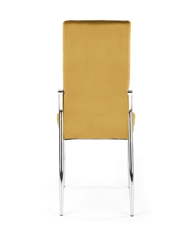 Čalouněná sametová jídelní židle Melani hořčicová Intesi moderní glamour