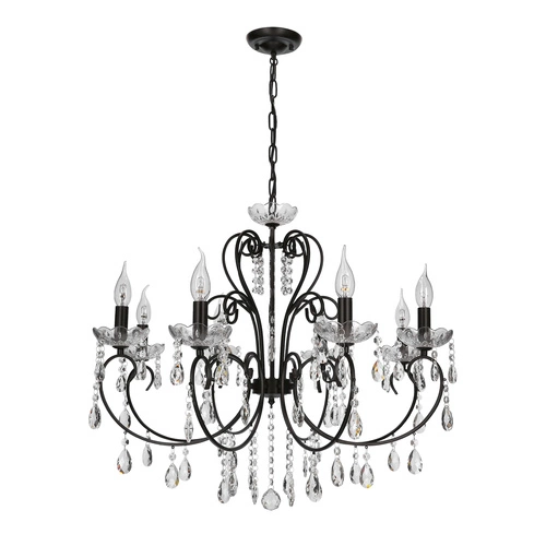 Závěsná lampa Aurora 8*40W E14 černá