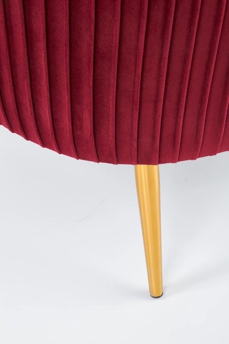 Relaxační křeslo Dargo sametové vínové zlaté moderní do obýváku Intesi