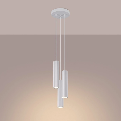 Závěsné stropní svítidlo Karbon 3P bílé, nastavitelný, 3bodový do obýváku a jídelny