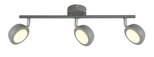Stropní svítidlo 3x6W LED šedé 3000K