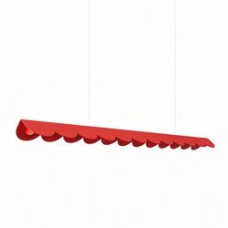 Závěsné LED svítidlo BISCUIT červené nastavitelné nad ostrůvek 131 cm