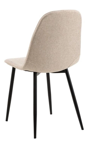 Čalouněná jídelní židle Celia v béžové barvě, skandinávský styl, černé nohy Actona