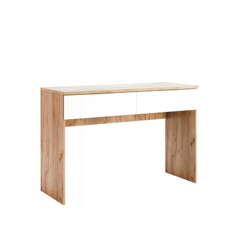 Moderní toaletní stolek do ložnice Tissa dub craft bílý lesk se zásuvkami Intesi