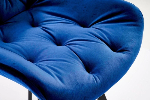 Otočná židle Veroniq modrá čalouněná sametem do jídelny kuchyně obýváku moderní