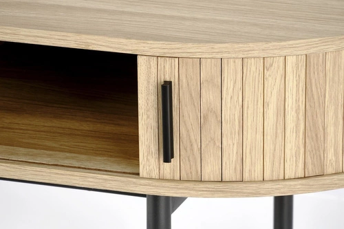 Psací stůl Bahli skandinávský moderní 120 cm přírodní s černými nohami Intesi