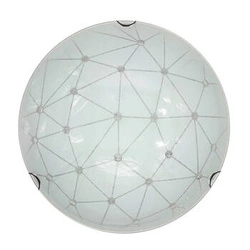 Stropní svítidlo Rock bílá skleněná kulatá moderní do obýváku a kuchyně 30 cm