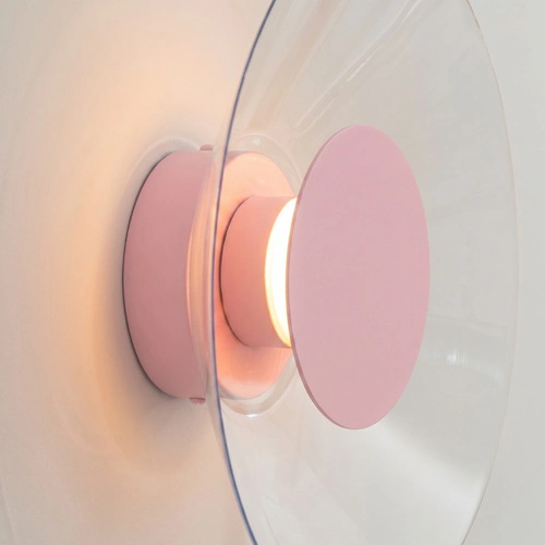 Nástěnné svítidlo ASTRO růžové LED moderní do obývacího pokoje 28 cm