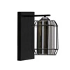 Nástěnná lampa Jonera černá p25 1x40W E27 kouřové stínítko