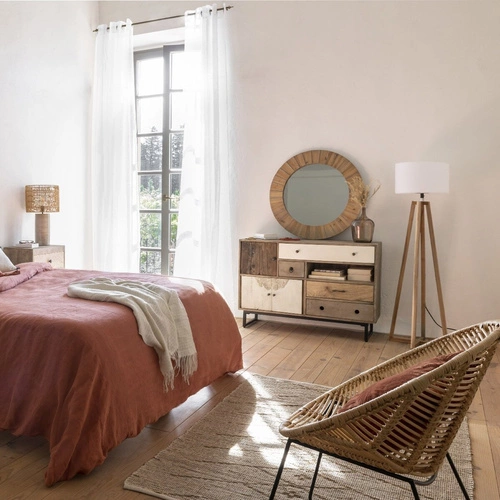 Rustikální dřevěná komoda s šuplíky Koval multicolor do obýváku 115 cm Atmosphera