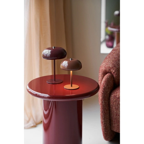 Stolní lampa Margate LED akumulátorová kovová hnědá do obývacího pokoje