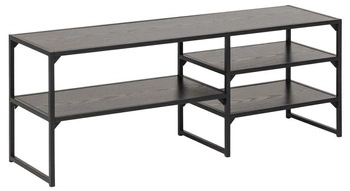 Industriální černá TV skříňka Seaford 120 cm matná stojící do obýváku Actona