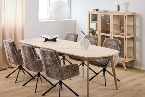 Actona Edgar otočná jídelní židle čalouněná hnědá loft