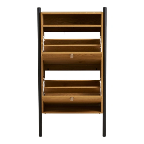 Úzká vysoká botníková skříň Barco dub přírodní do předsíně