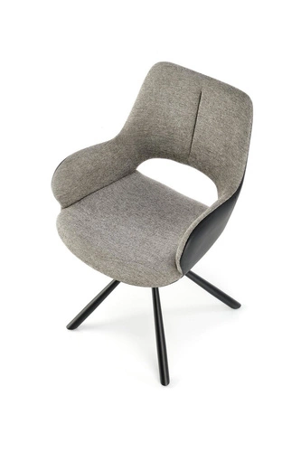 Otočná kancelářská židle Odette šedá čalouněná moderní s područkami Intesi