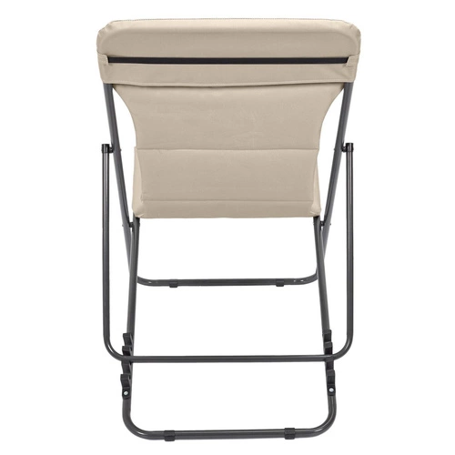 Zahradní lehátko Grue béžové skládací s nastavitelným opěradlem moderní na terasu a pláž Ventos