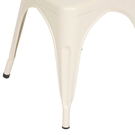 Kovová jídelní židle Paris Edge Atmosphera krémová loftová stohovatelná do kuchyně