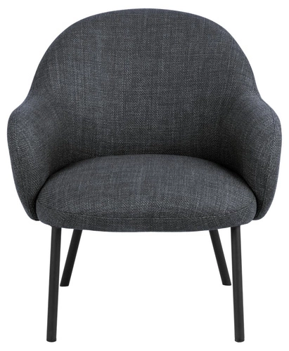 Moderní šedé křeslo Spencer Basel s područkami, čalouněné, do obývacího pokoje