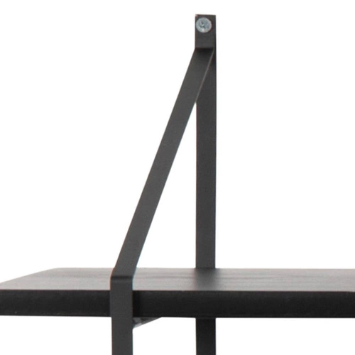 Závěsná industriální knihovna Belfast 2 černá šedá 191 cm do obývacího pokoje Actona