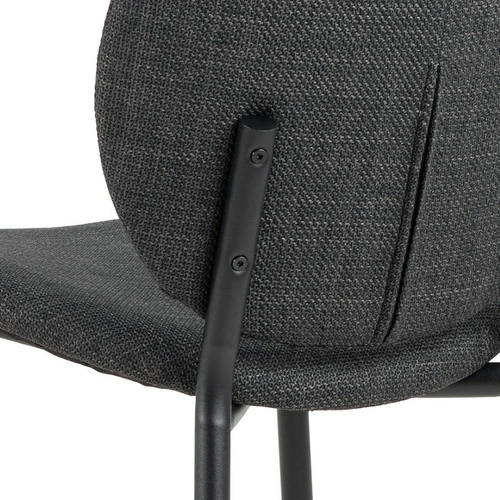 Jídelní židle Cliff Actona čalouněná šedá moderní na černých nohách