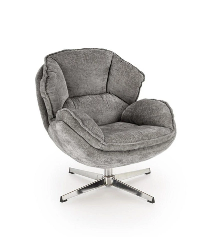 Relaxační křeslo Offred šedé moderní do obýváku čalouněné minimalistické Intesi