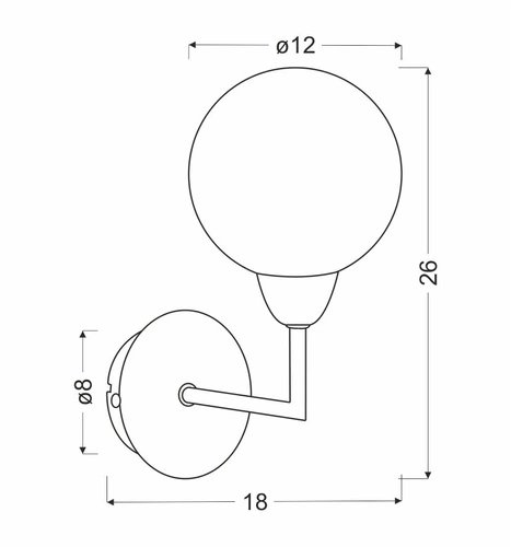 Nástěnné svítidlo Logos moderní bílé skleněné stínidlo stříbrné do ložnice a obýváku CANDELLUX
