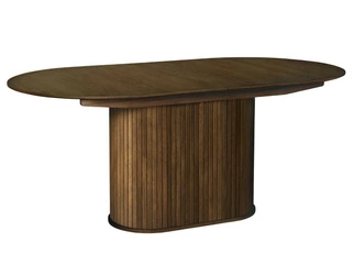 Rozkládací oválný jídelní stůl Lano dub kouřový 230 cm moderní