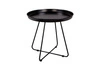 Kulatý kovový konferenční stolek černý ROD L moderní do obýváku NORDIFRA 50 cm