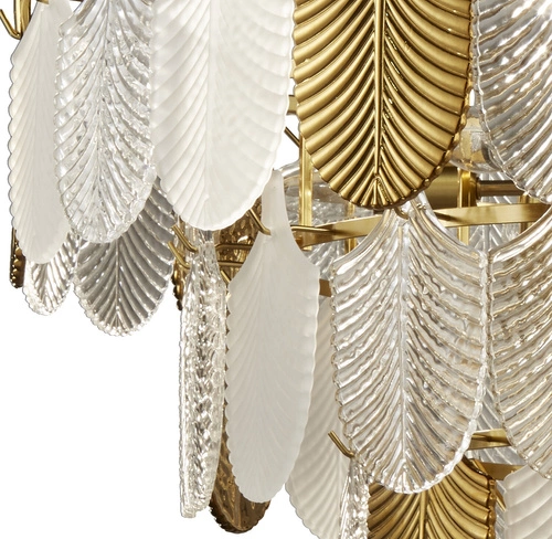 Závěsné svítidlo SECRET bílo-zlaté 80 cm moderní do obýváku a jídelny s nastavitelnou výškou