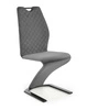 Čalouněná sametová židle Brigitte šedá do jídelny a obýváku moderní prošívaná Intesi