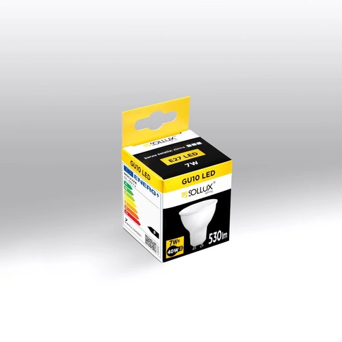 LED žárovka GU10 4000K 7W úsporná bílá Sollux Lighting pro stropní svítidla