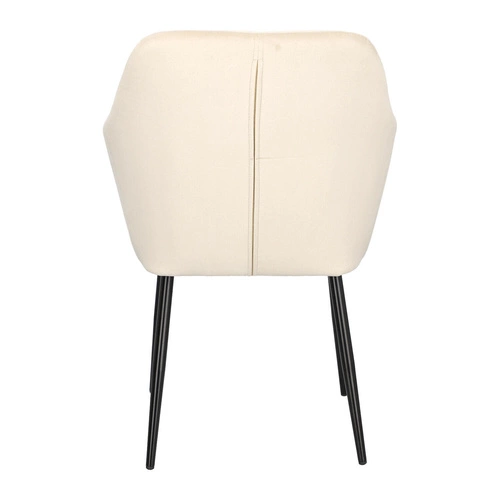 Čalouněná sametová jídelní židle Emilia Actona béžová s područkami moderní