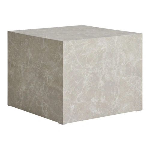 Prague sada 2 čtvercových konferenčních stolků šedý mramor moderní