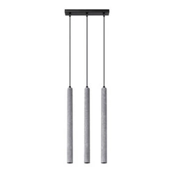 Moderní závěsné betonové svítidlo Pastelo 3L šedé nad stůl do obýváku a jídelny