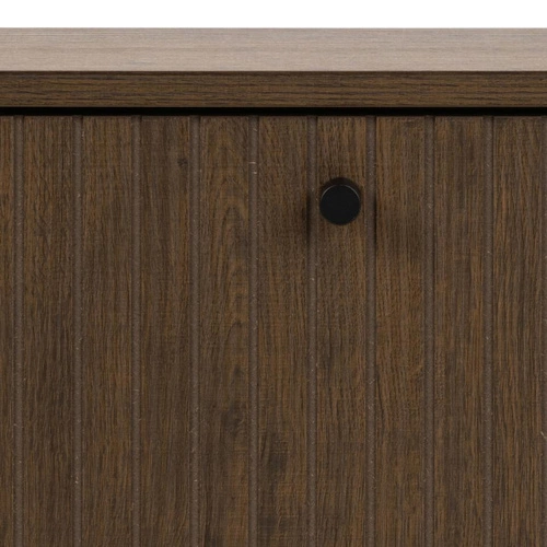 Závěsná botníková skříňka Albany Actona dub kouřový s drážkovanými dvířky do předsíně 71 cm