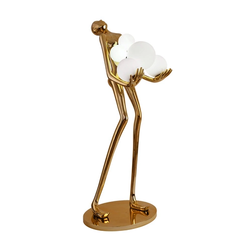Stojací lampa WOMAN GOLD lesklá zlatá 180 cm
