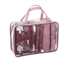 Sada 4 kosmetických taštiček Winter zelená