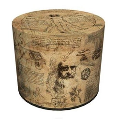 Kulatý taburet Piero Intesi multicolor moderní do obýváku a ložnice se snímatelným potahem