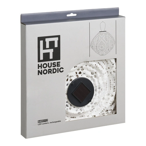 Solární zahradní lampion Harwood boho bílý IP44 House Nordic na zahradu a terasu