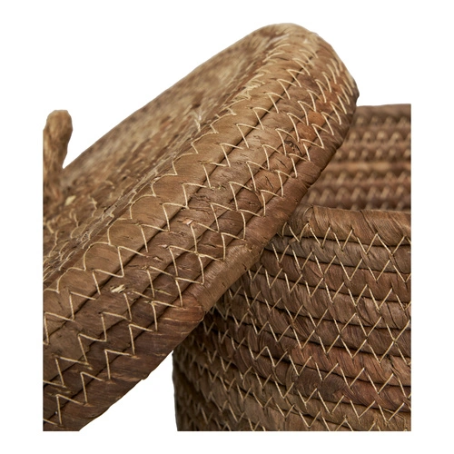 Sada 2 dekorativních košů Desio House Nordic boho z listů banánovníku